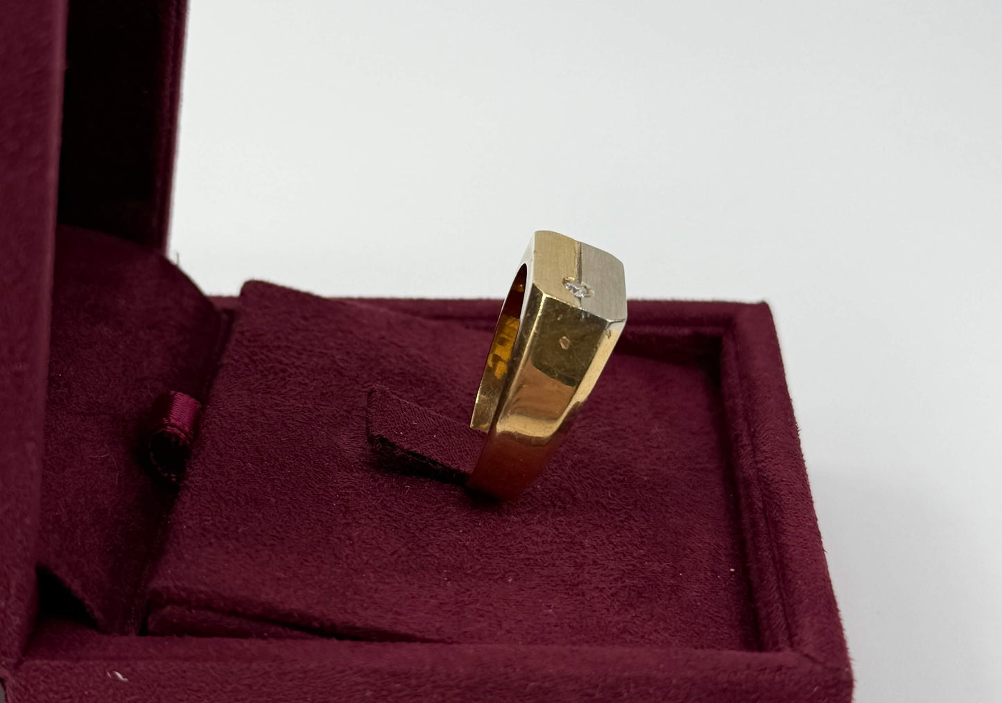 ANELLO IN ORO 18KT BICOLOR CON DIAMANTE