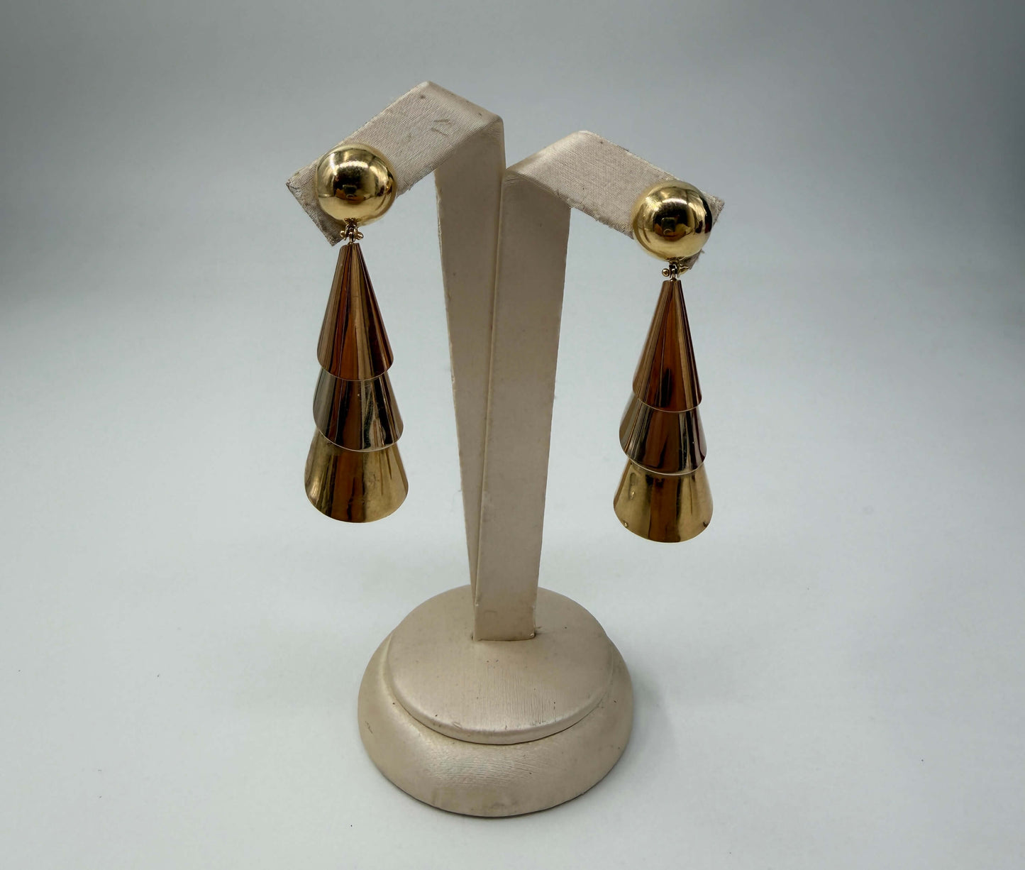 COPPIA DI ORECCHINI ORO 18KT TRICOLOR