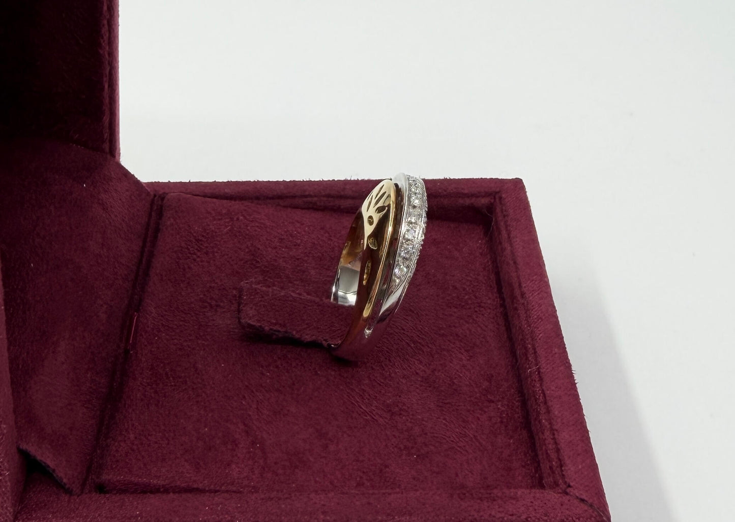 ANELLO IN ORO 18KT BICOLOR CON DIAMANTI