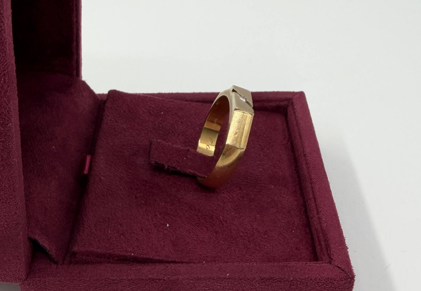 ANELLO IN ORO 18KT BICOLOR CON DIAMANTE