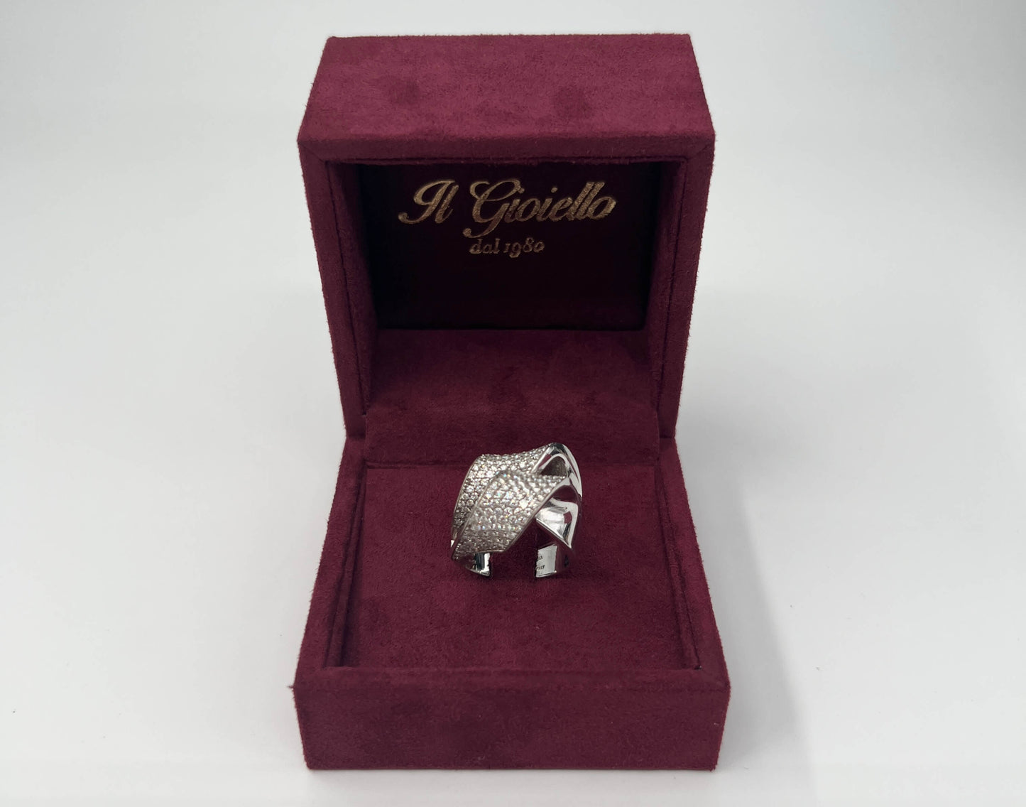 ANELLO IN ORO BIANCO 18KT CON DIAMANTI
