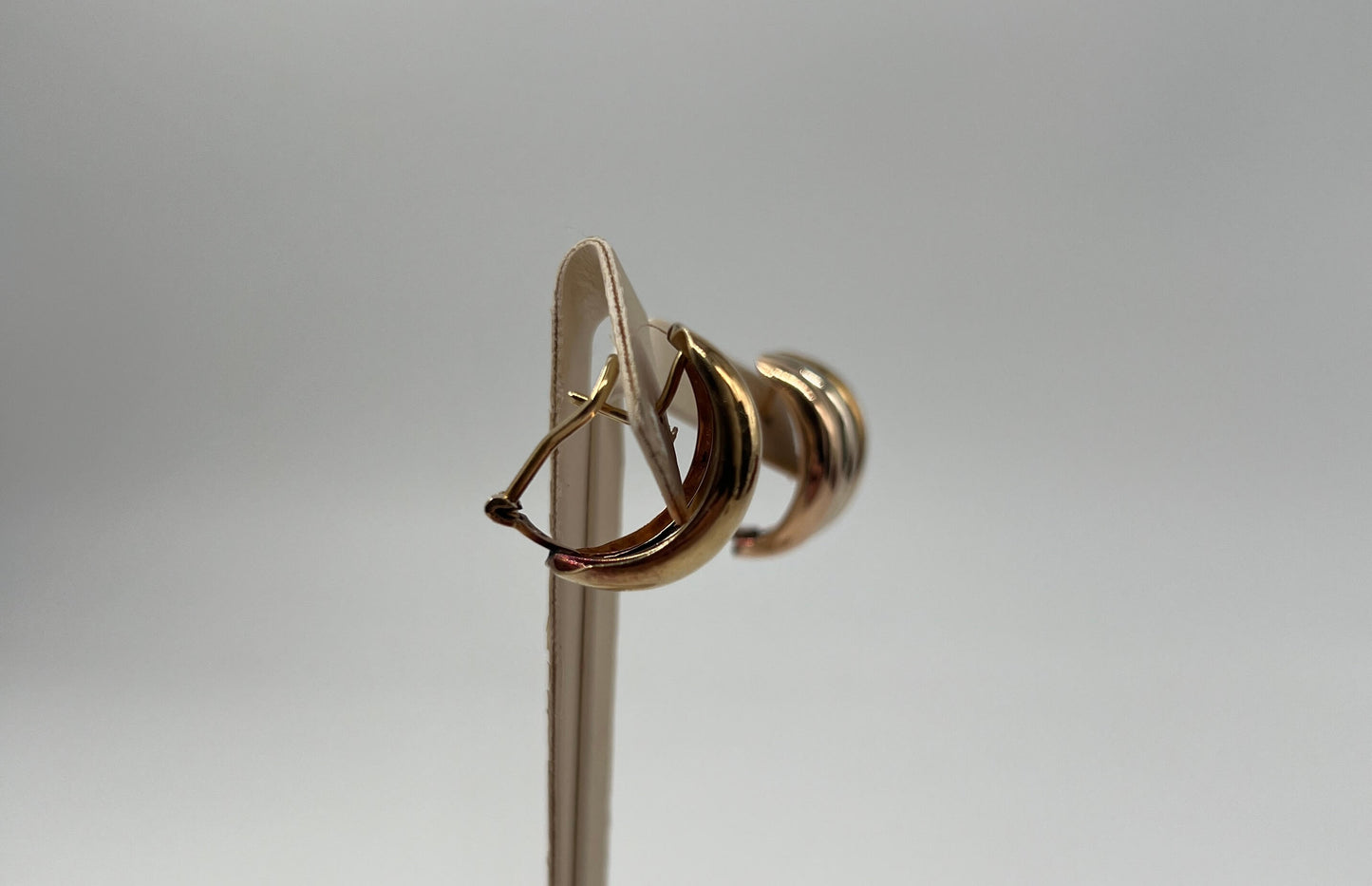 COPPIA DI ORECCHINI ORO 18KT TRICOLOR