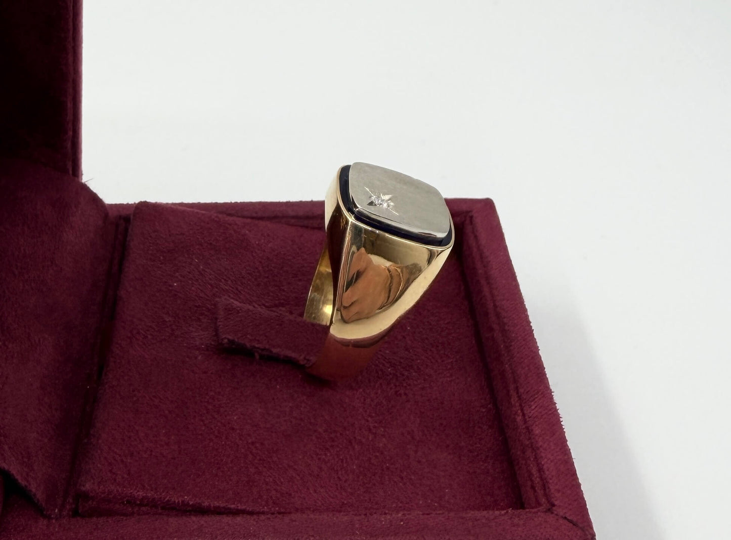 ANELLO IN ORO 18KT BICOLOR CON DIAMANTE