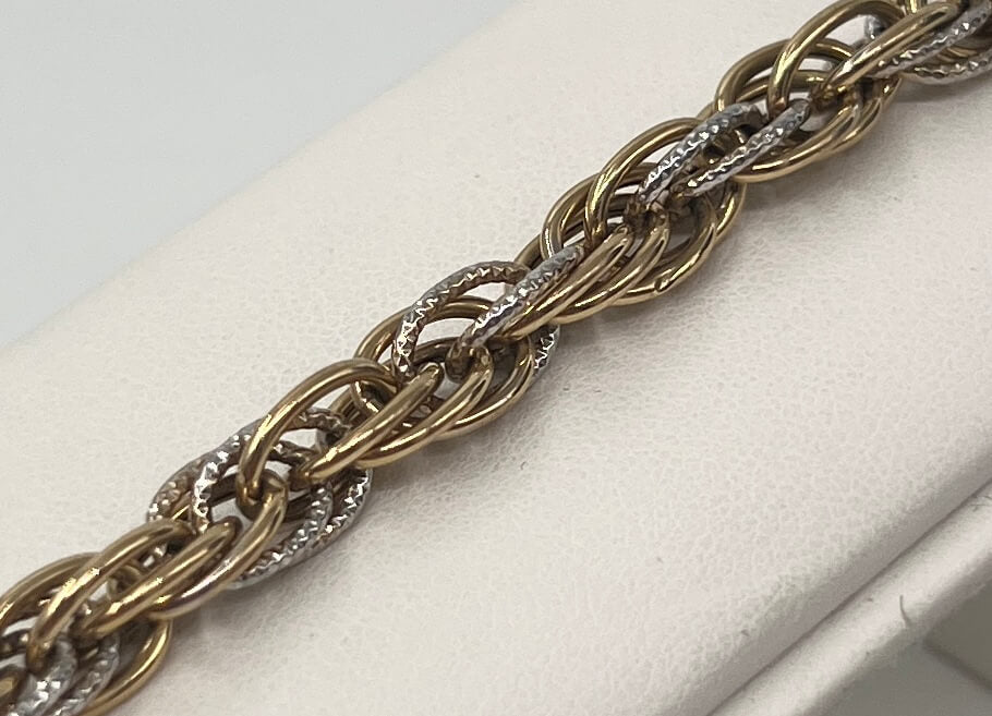 BRACCIALE 18 KT BICOLOR