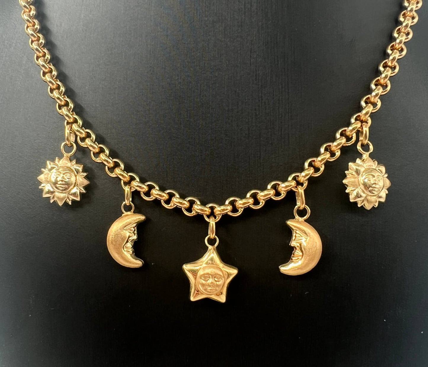 COLLANA ORO 18KT GIALLO CON CIONDOLI