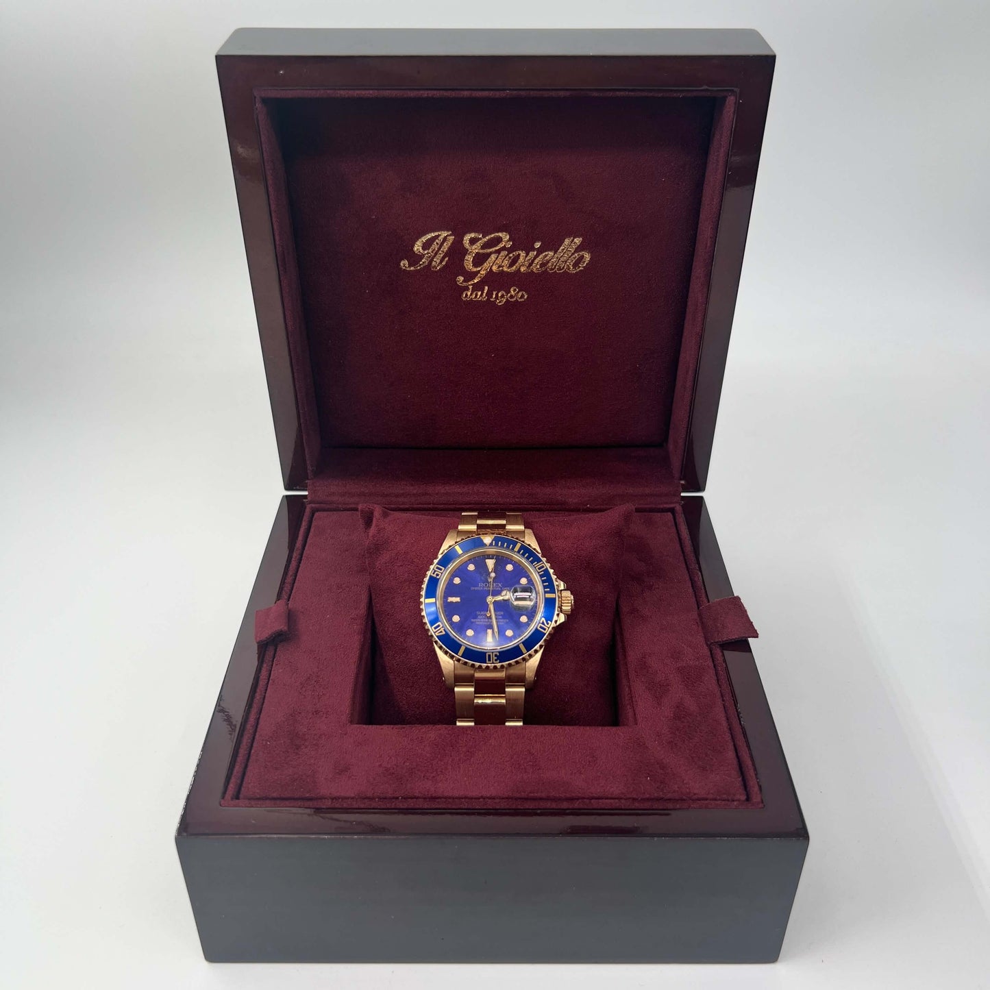 ROLEX SUBMARINER ORO QUADRANTE BLU VIRATO - FULL SET