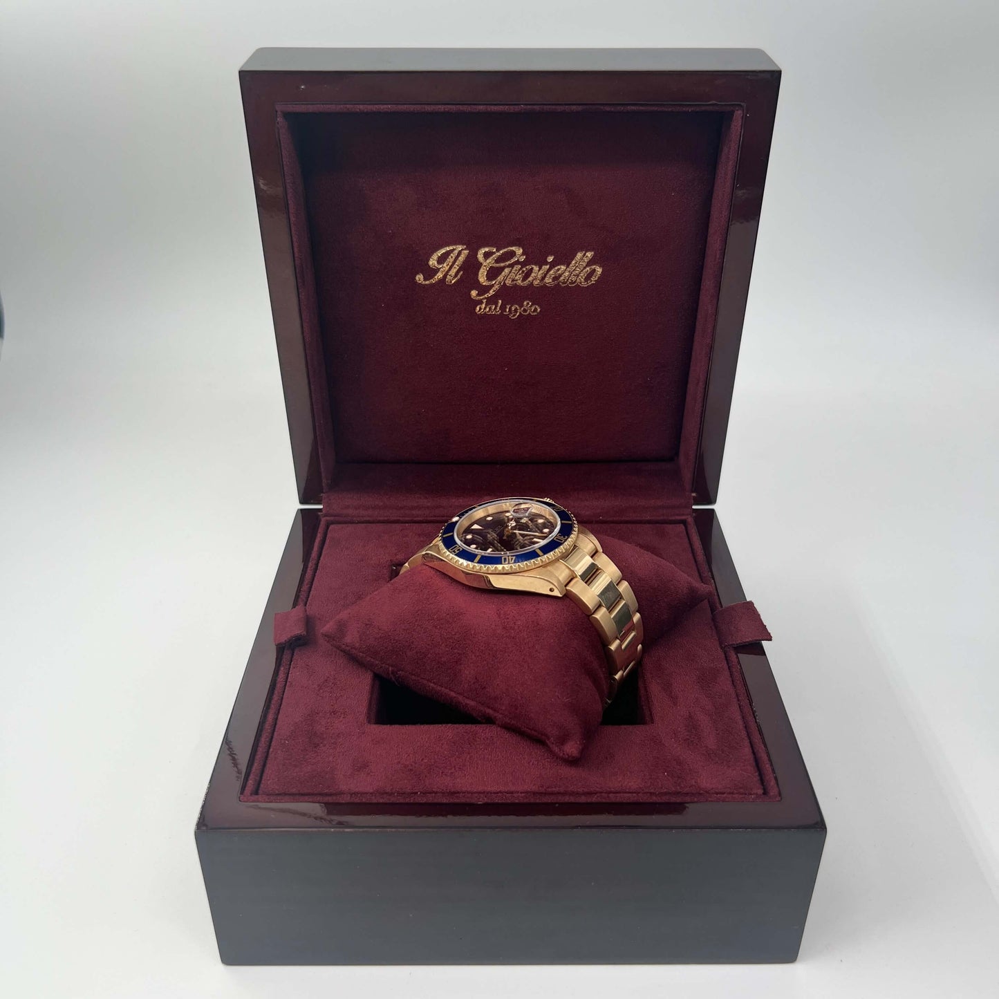 ROLEX SUBMARINER ORO QUADRANTE BLU VIRATO - FULL SET