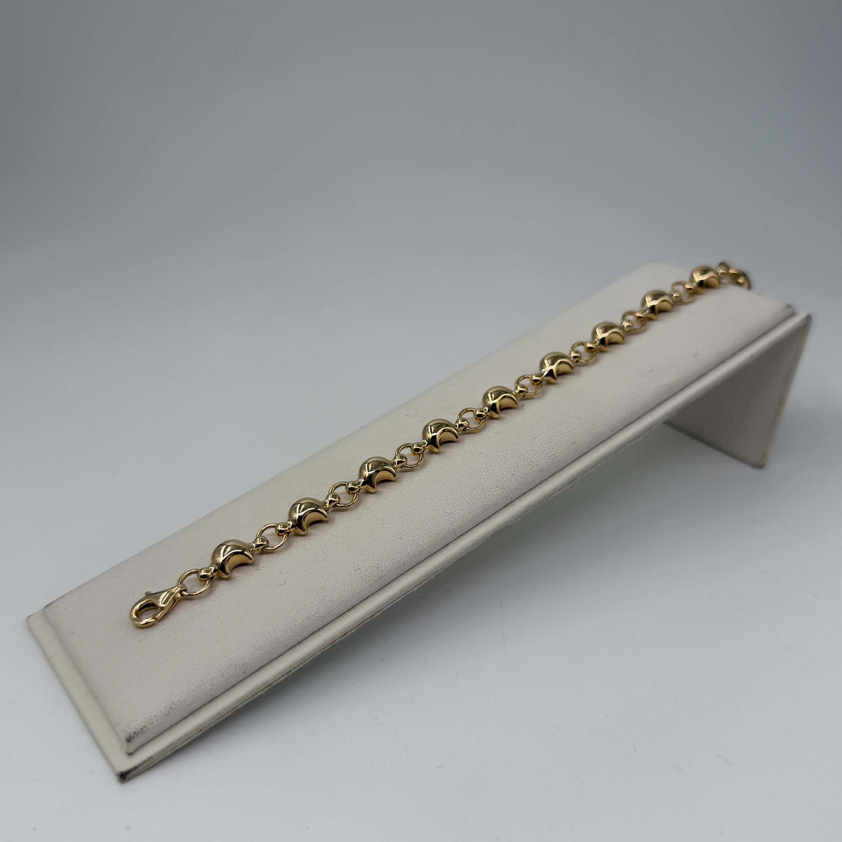 BRACCIALE ORO 18KT GIALLO mezze lune 11.52 gr