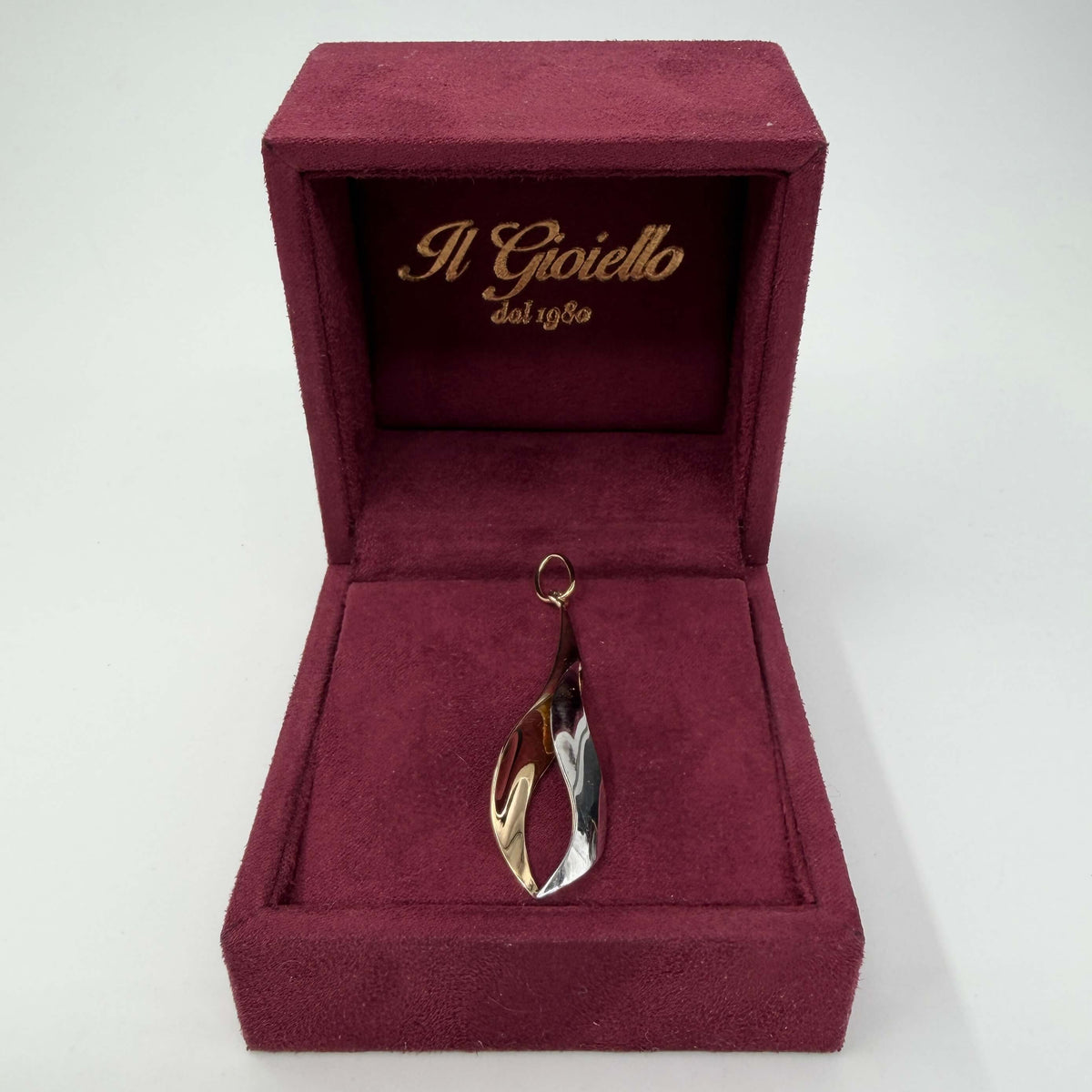 CIONDOLO ORO 18KT BICOLOR pendente 3.20 gr