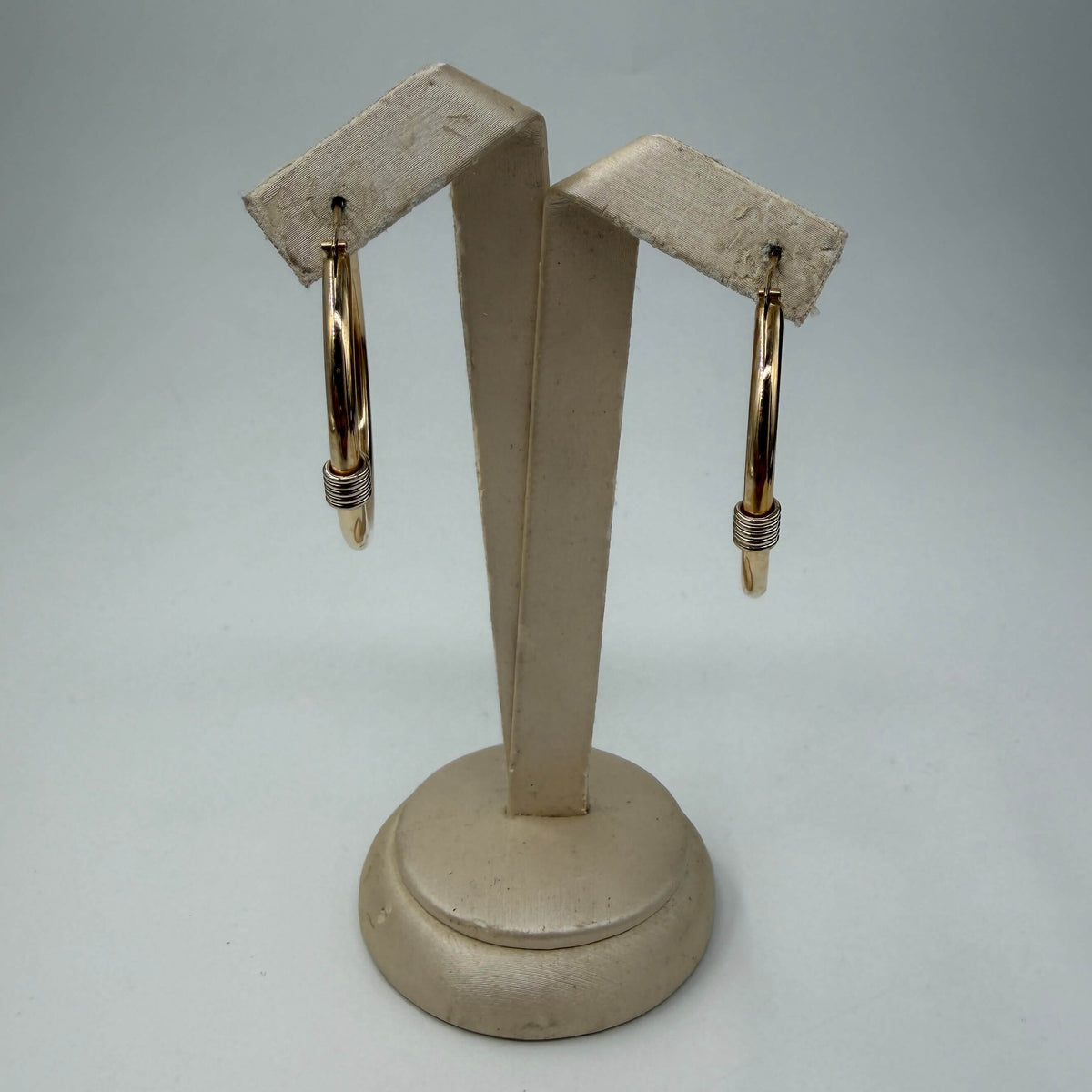 ORECCHINI ORO 18KT BICOLOR Schione Tubolari 7.56 gr