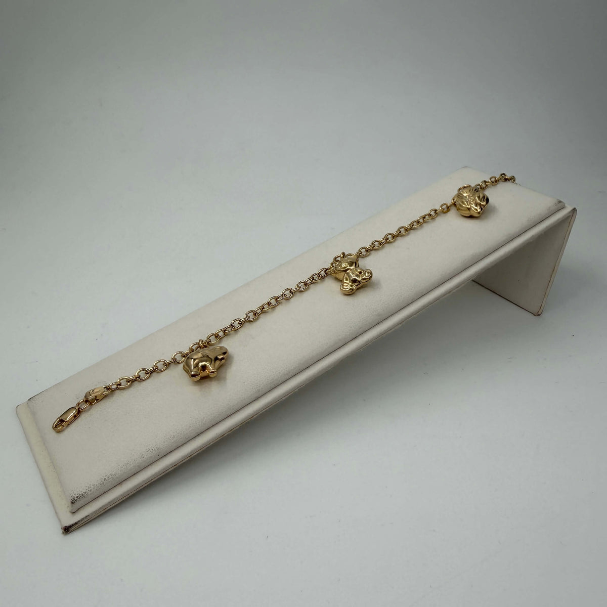 BRACCIALE ORO 18KT GIALLO Rollò Con Charms 7.10 gr