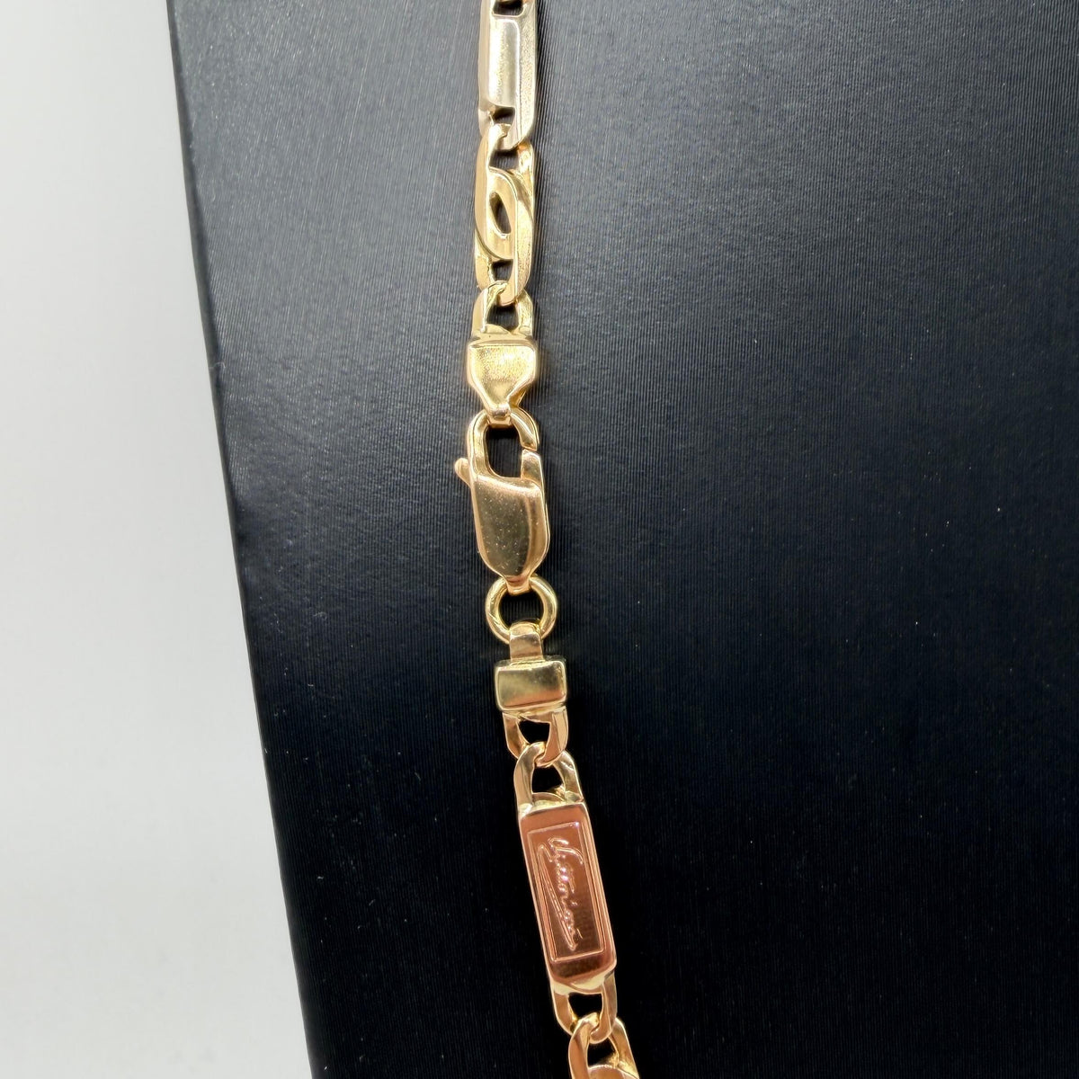 COLLANA ORO 18KT BICOLOR Ovali Bianchi e Infiniti Gialli 21.12 gr