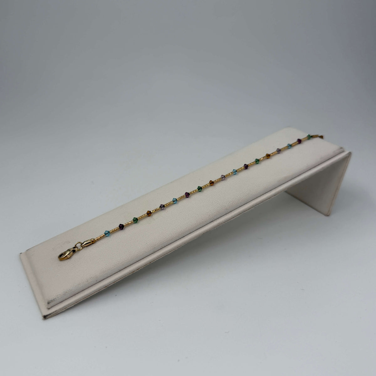 BRACCIALE ORO 18KT GIALLO Zirconi Colorati 3.69 gr