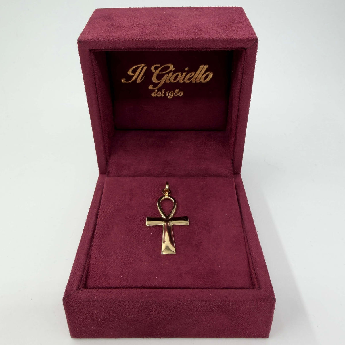 CIONDOLO ORO 18KT GIALLO Croce Egizia 1.7 gr