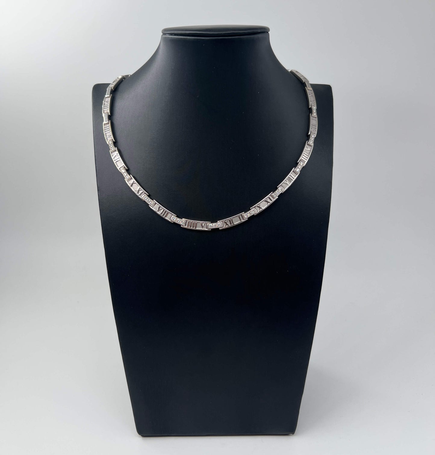 COLLANA TIFFANY ORO 18KT BIANCA CON DIAMANTI