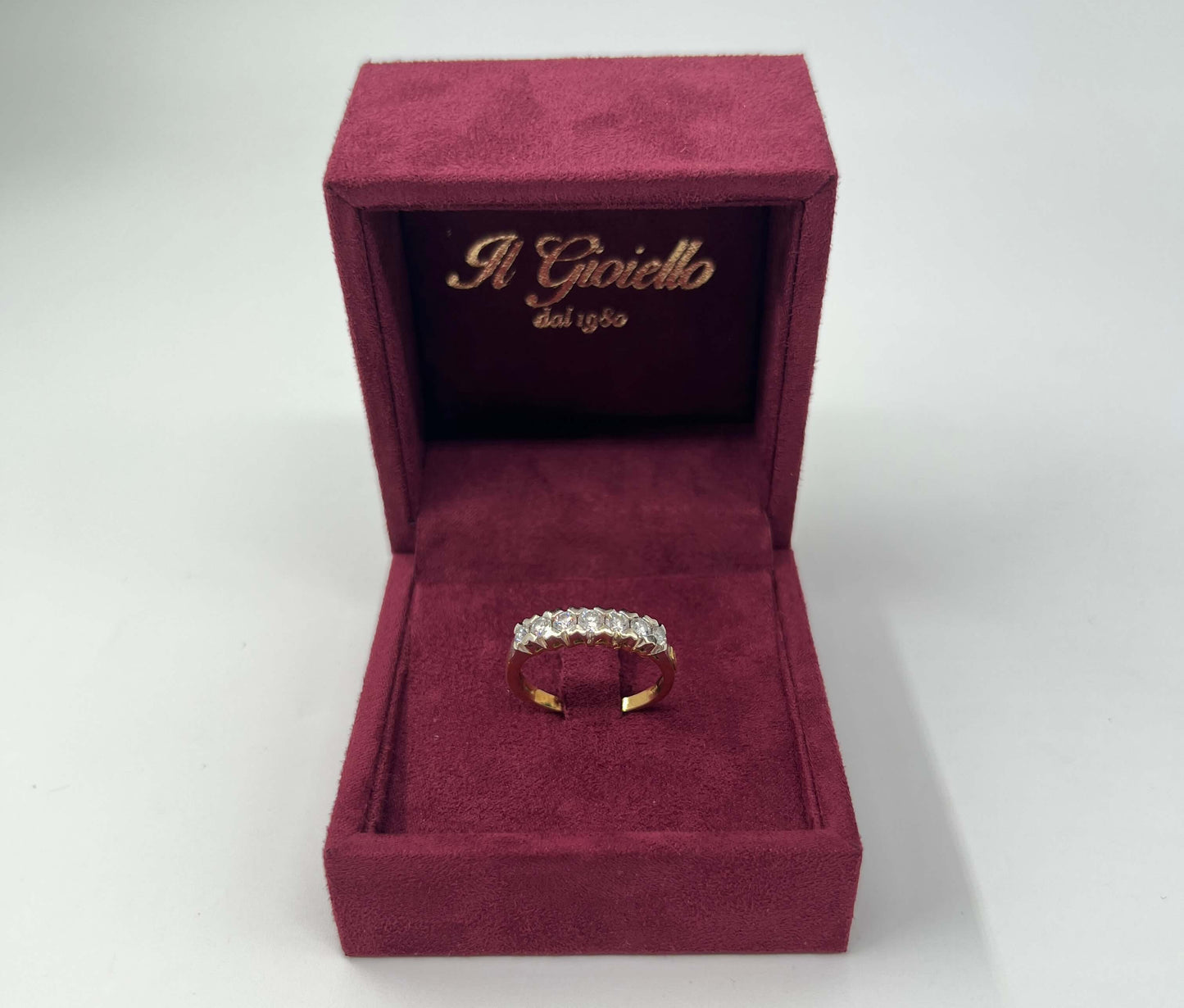 ANELLO IN ORO 18KT BICOLOR CON DIAMANTI