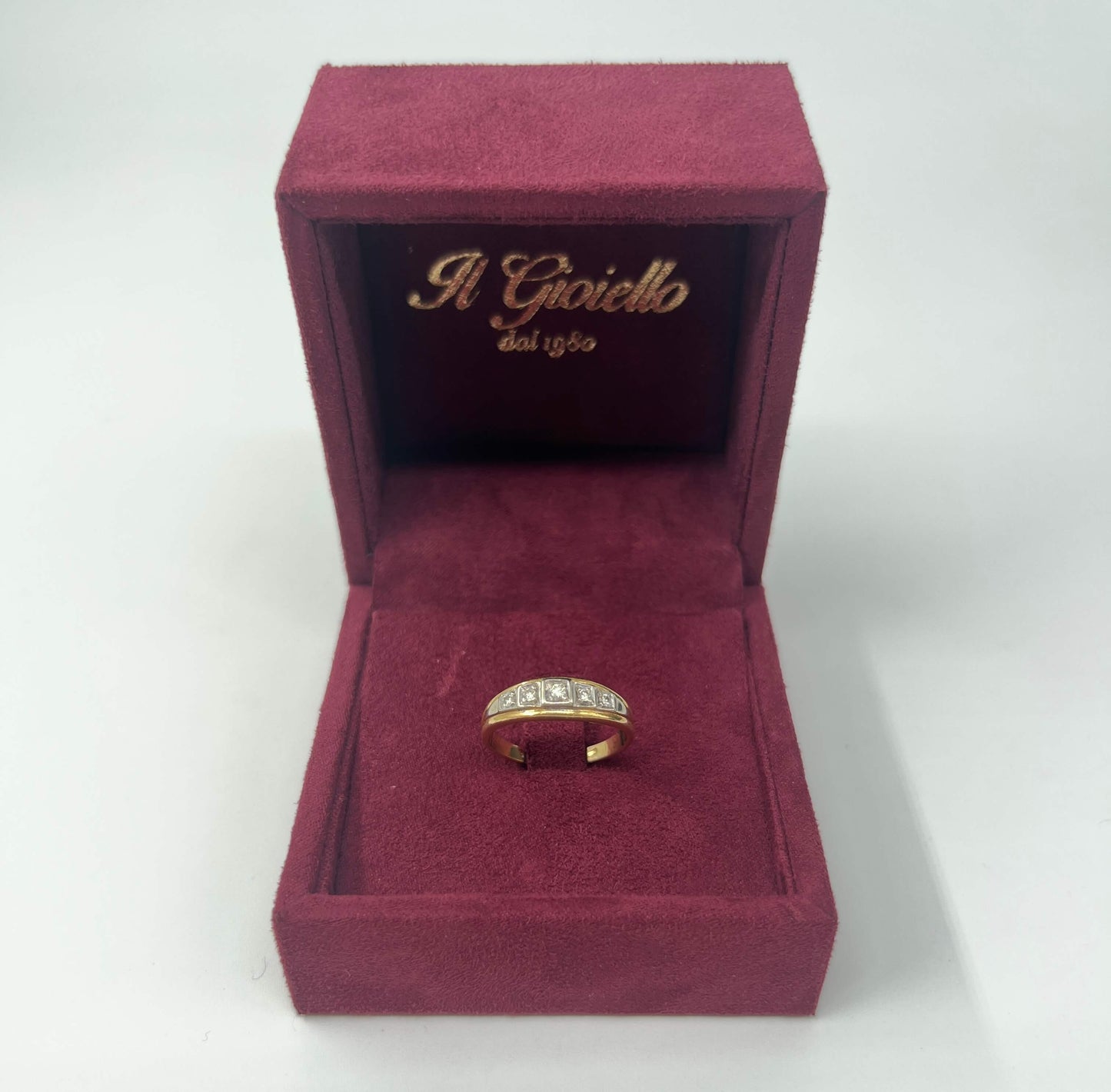 ANELLO IN ORO 18KT BICOLOR CON DIAMANTI