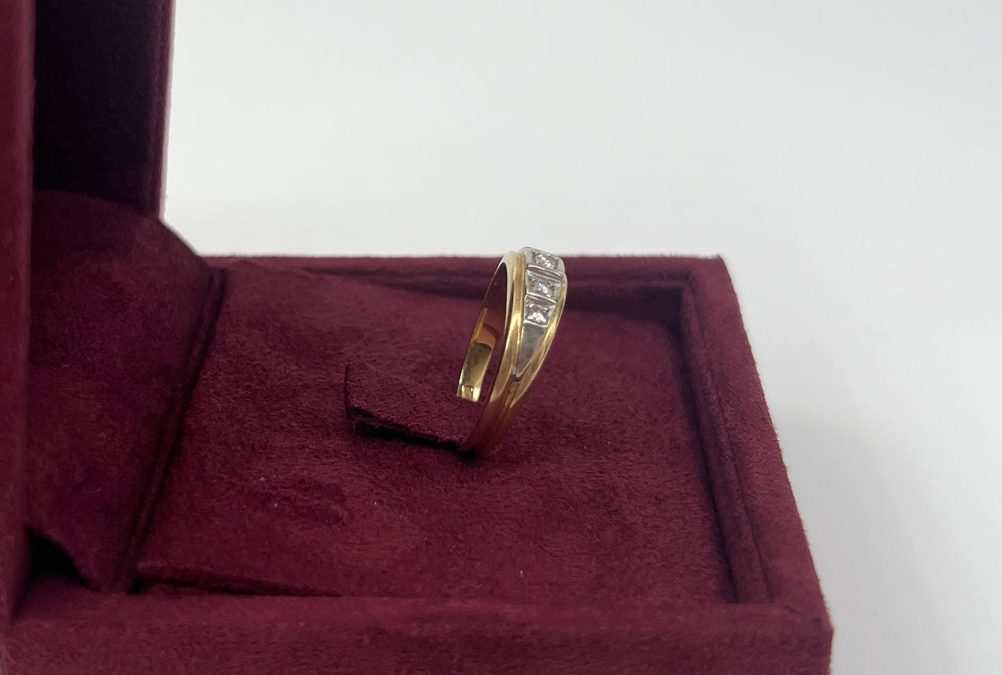 ANELLO IN ORO 18KT BICOLOR CON DIAMANTI