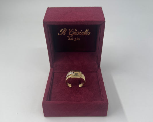 ANELLO IN ORO 18KT BICOLOR CON DIAMANTI