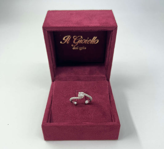 ANELLO SOLITARIO IN ORO 18KT BIANCO