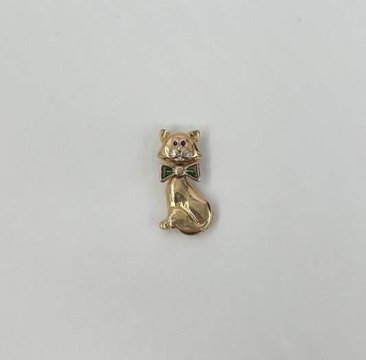 CIONDOLO GATTO ORO 18KT GIALLO