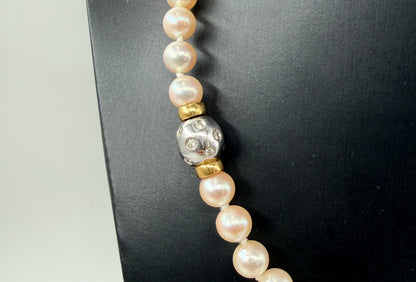 COLLANA ORO 18KT E PERLE