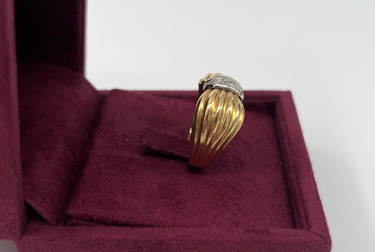 ANELLO IN ORO 18KT BICOLOR CON DIAMANTI