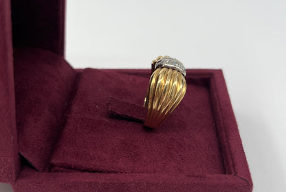 ANELLO IN ORO 18KT BICOLOR CON DIAMANTI