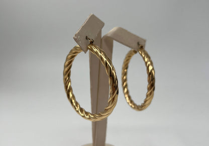 COPPIA DI ORECCHINI ORO 18KT GIALLO