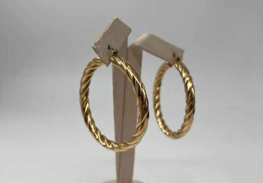 COPPIA DI ORECCHINI ORO 18KT GIALLO