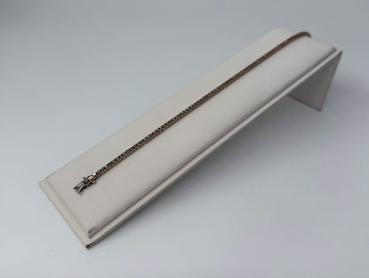 BRACCIALE TENNIS 18 KT ROSA CON DIAMANTI BROWN