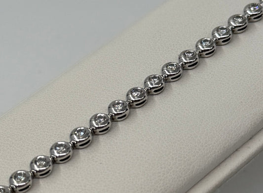 BRACCIALE TENNIS 18 KT CON DIAMANTI