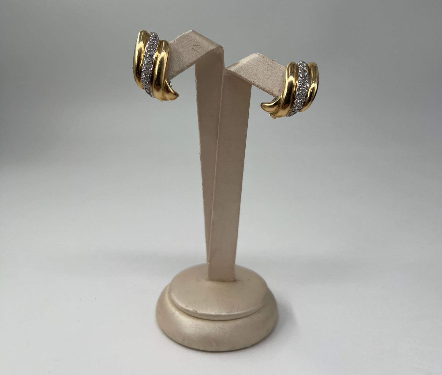 COPPIA DI ORECCHINI ORO 18KT GIALLO CON DIAMANTI