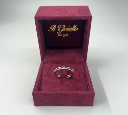 ANELLO IN ORO 18KT BIANCO CON DIAMANTI