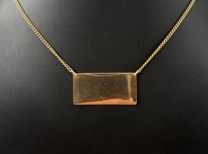 COLLANA ORO 18KT GIALLA CON DIAMANTE