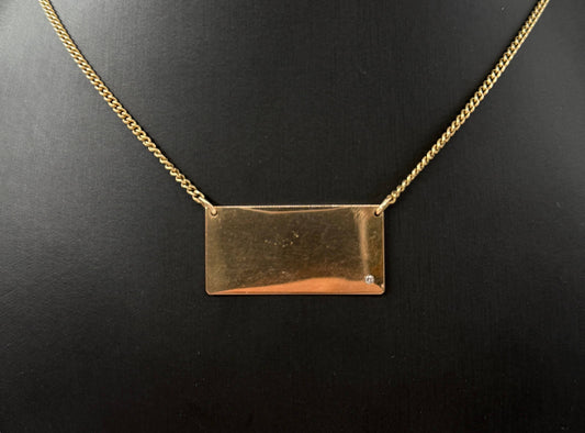 COLLANA ORO 18KT GIALLA CON DIAMANTE