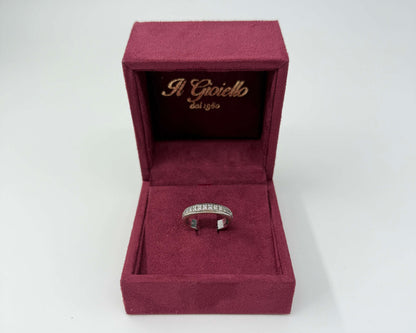 ANELLO IN ORO 18KT BIANCO CON DIAMANTI NATURALI