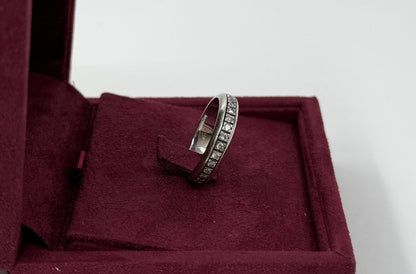 ANELLO IN ORO 18KT BIANCO CON DIAMANTI NATURALI