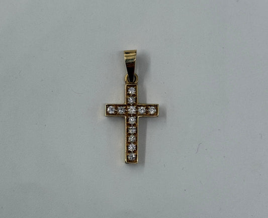 CIONDOLO ORO 18KT GIALLO CON DIAMANTI