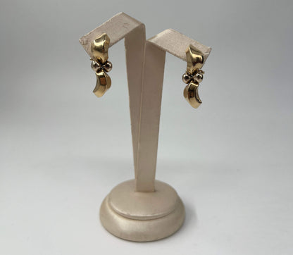 COPPIA DI ORECCHINI ORO 18KT BICOLOR