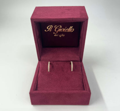 COPPIA DI ORECCHINI ORO 18KT GIALLO CON DIAMANTI