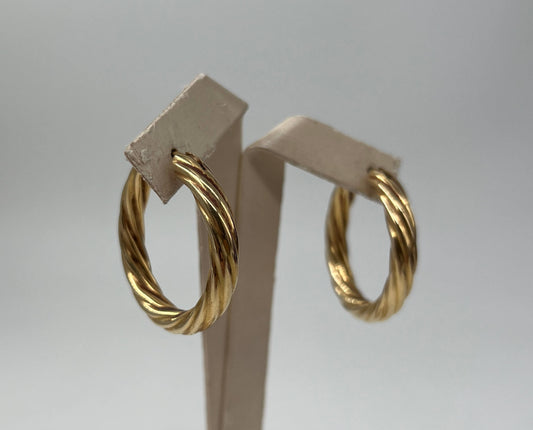 COPPIA DI ORECCHINI ORO 18KT GIALLO