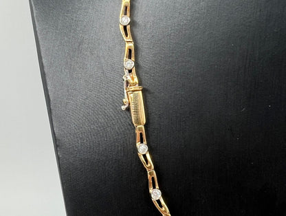 COLLANA ORO 18KT GIALLA CON DIAMANTI