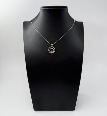 COLLANA ORO 18KT BIANCA CON DIAMANTI