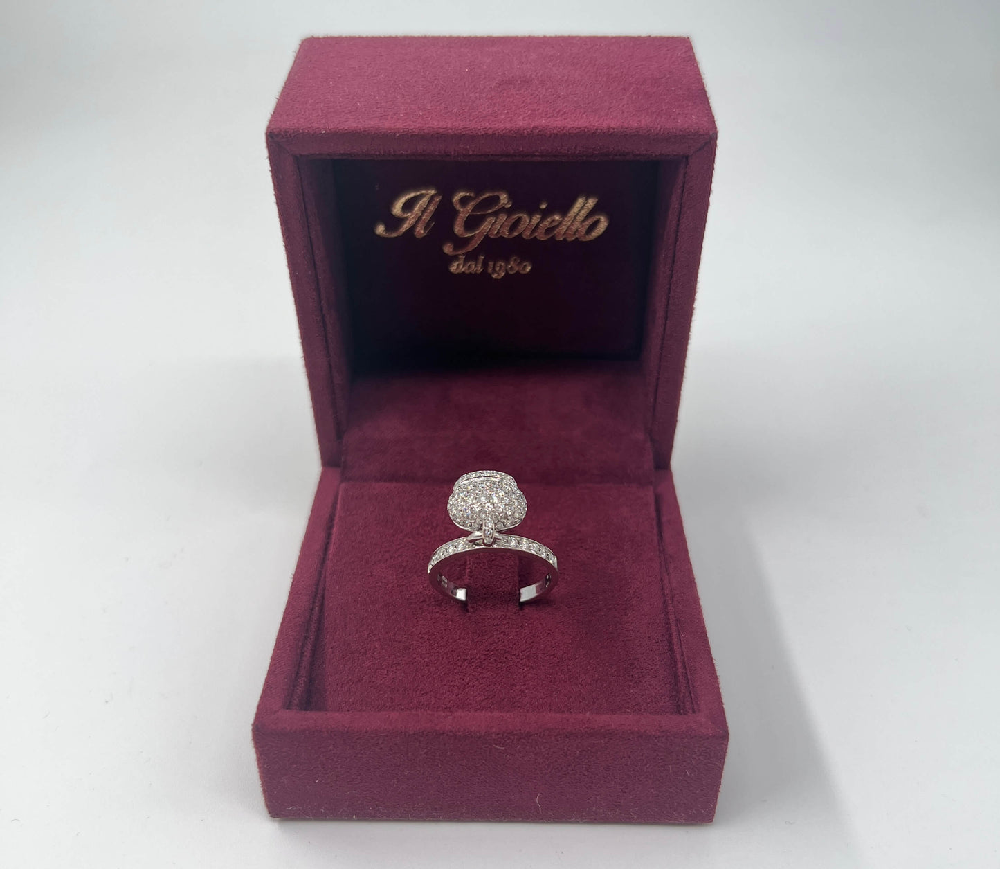 ANELLO CHANTECLER IN ORO 18KT BIANCO CON DIAMANTI NATURALI