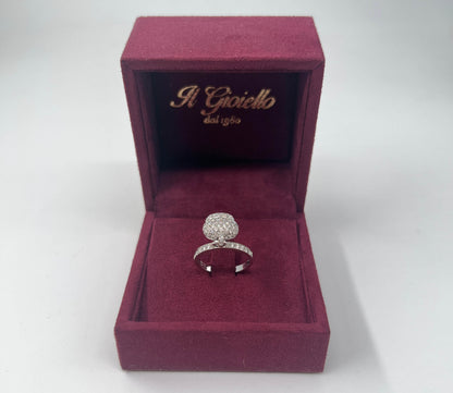ANELLO CHANTECLER IN ORO 18KT BIANCO CON DIAMANTI NATURALI