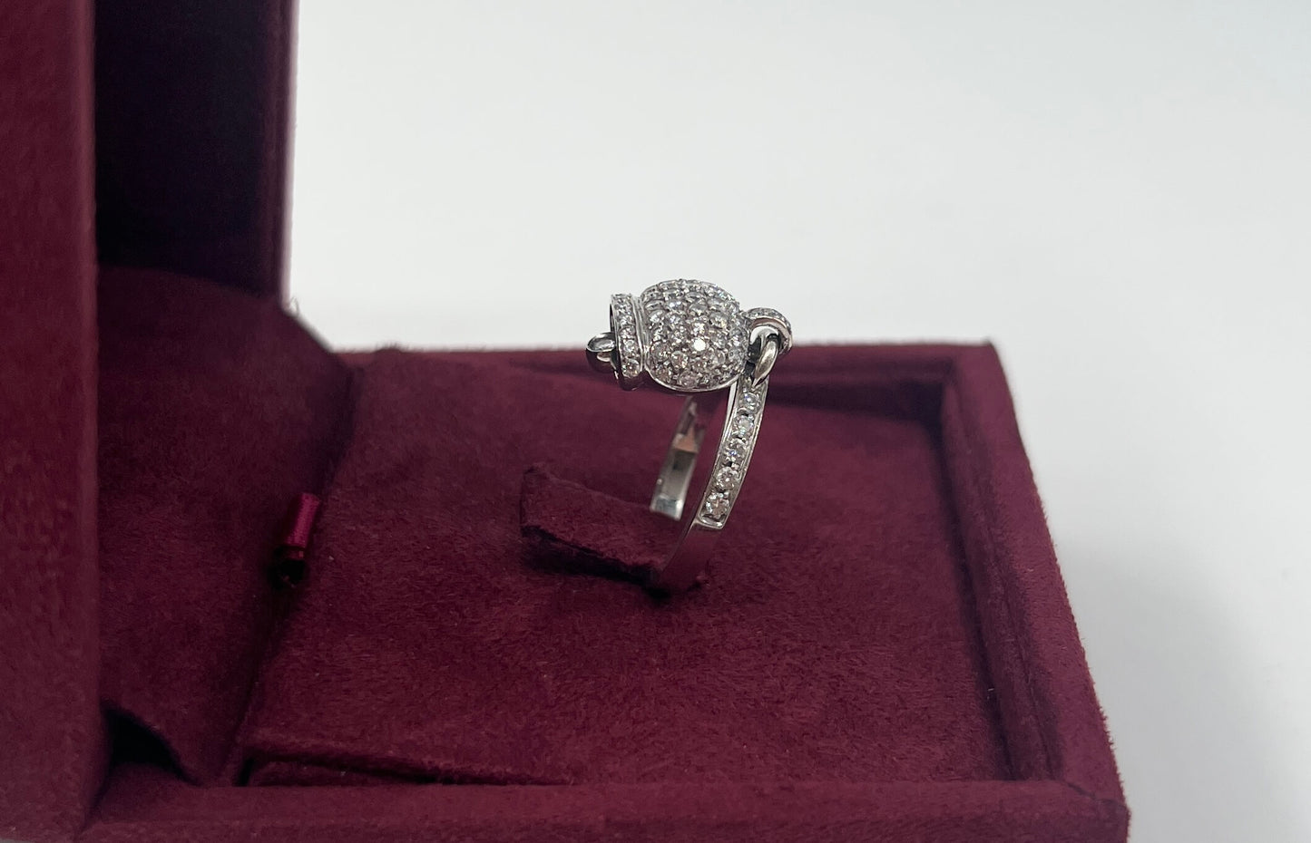 ANELLO CHANTECLER IN ORO 18KT BIANCO CON DIAMANTI NATURALI