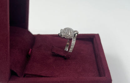 ANELLO CHANTECLER IN ORO 18KT BIANCO CON DIAMANTI NATURALI