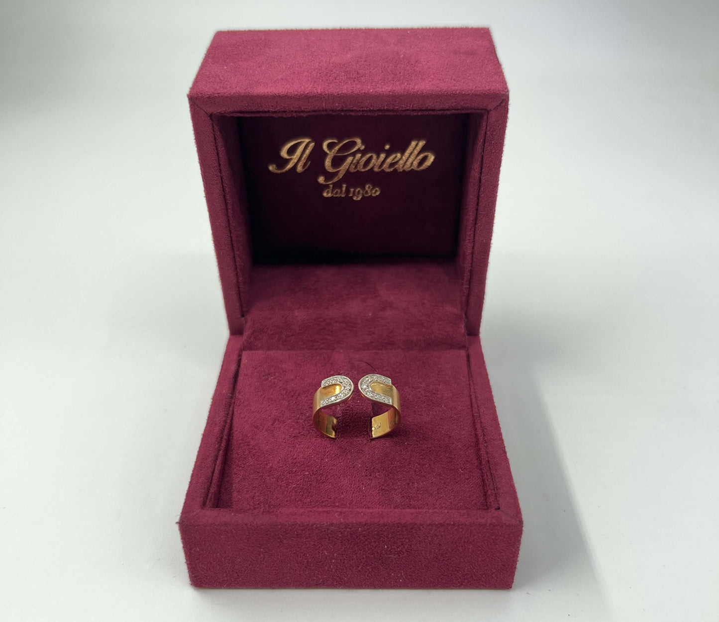 ANELLO IN ORO 18KT BICOLOR CON DIAMANTI