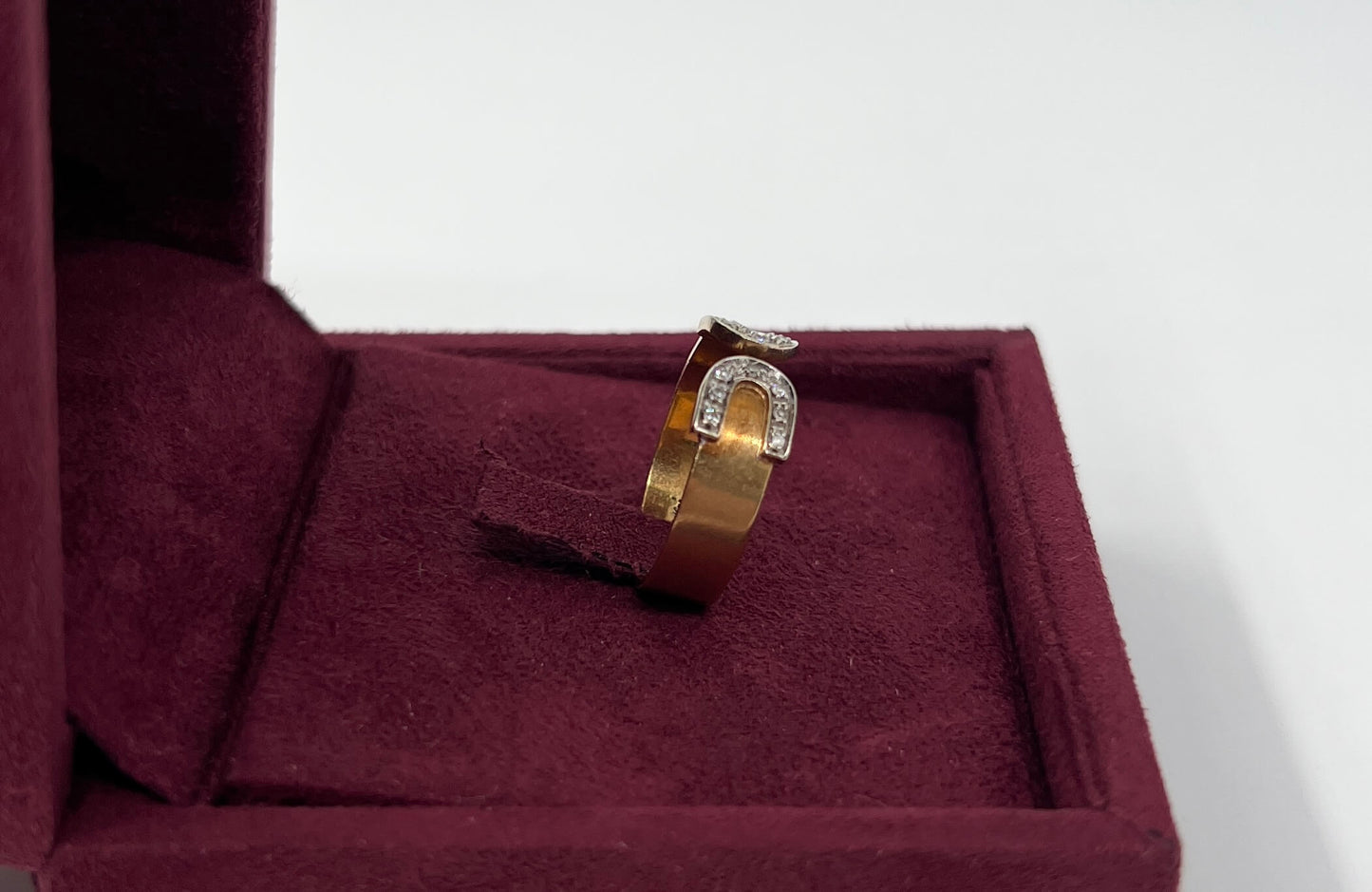 ANELLO IN ORO 18KT BICOLOR CON DIAMANTI